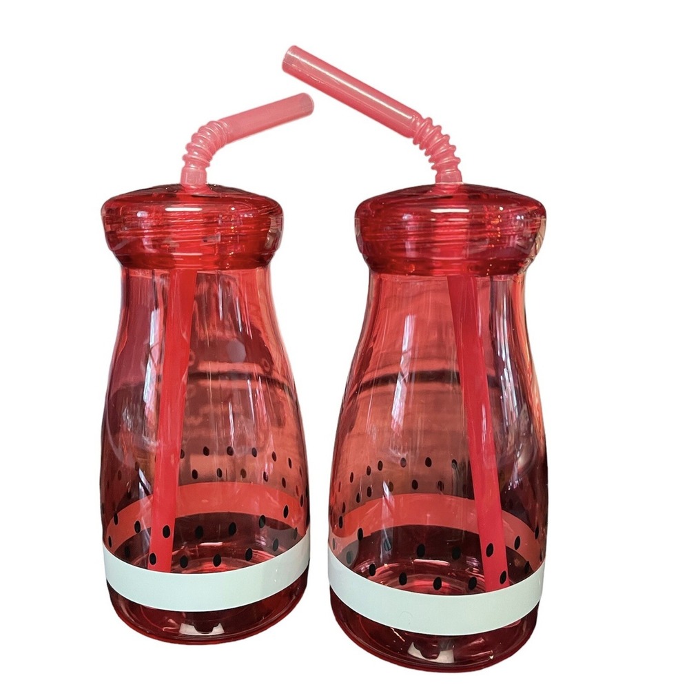 Tommy Bahama Watermelon Cups with Straws